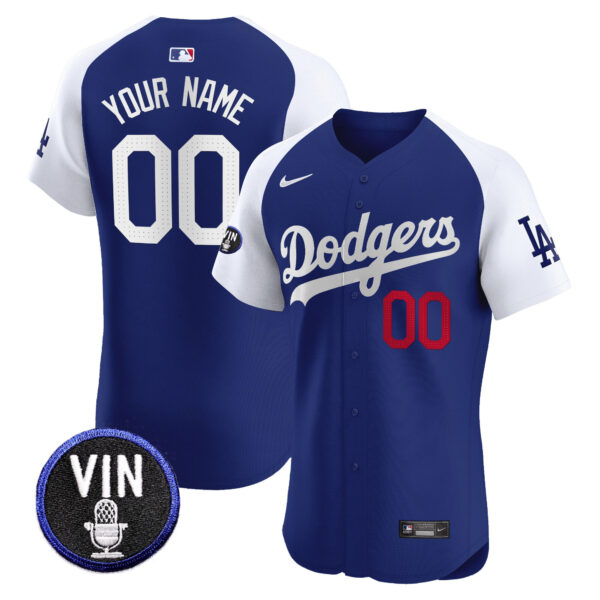 Dodgers Vin Scully Patch Vapor Premier Elite Custom Jersey - All Stitched - Image 4