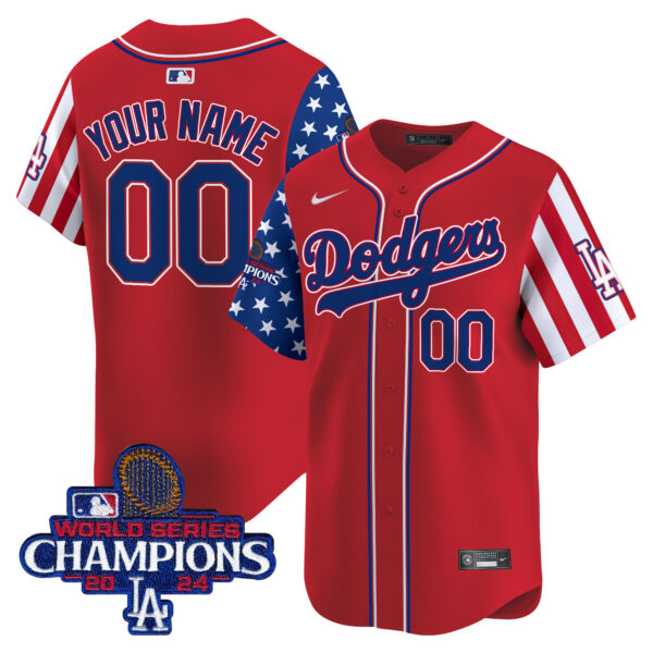 Dodgers 2025 Independence Day Vapor Premier Limited Custom Jersey - All Stitched - Image 2