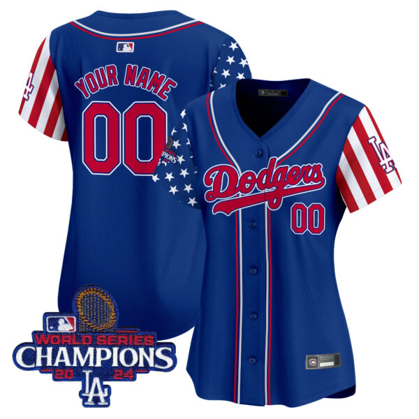 Dodgers 2025 Independence Day Vapor Premier Limited Custom Jersey - All Stitched - Image 6