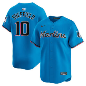 Gary Sheffield Miami Marlins Blue Alternate Vapor Limited Jersey - All Stitched