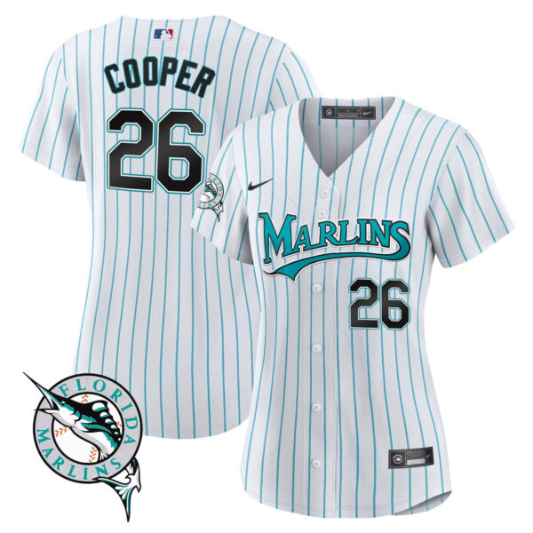 Miami Marlins Throwback Cool Base Jersey - All Stitched - Image 10