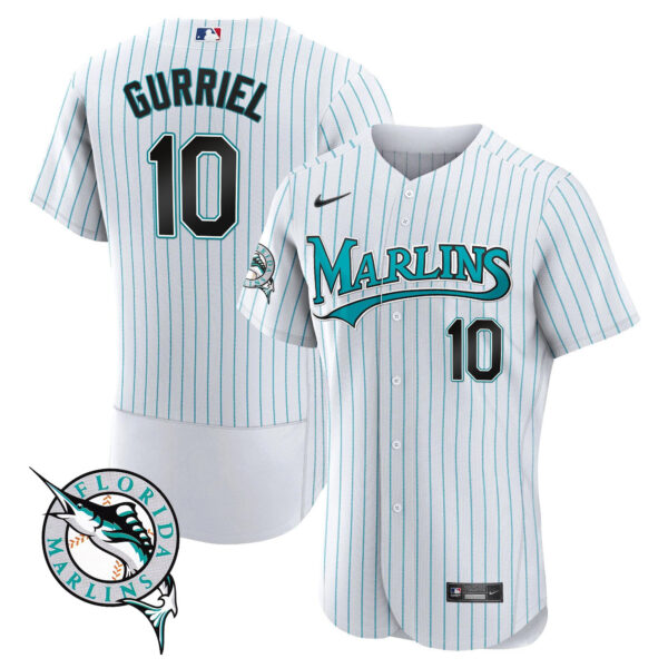 Miami Marlins Throwback Flex Base Jersey - All Stitched - Image 2