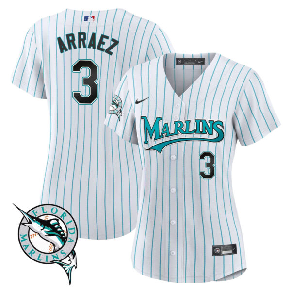 Miami Marlins Throwback Flex Base Jersey - All Stitched - Image 16