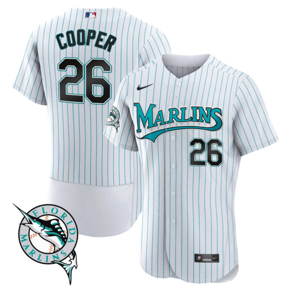 Miami Marlins Throwback Flex Base Jersey - All Stitched