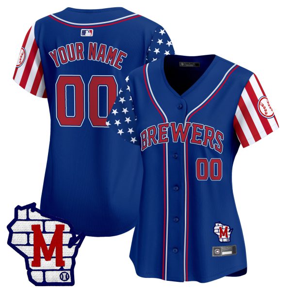 Milwaukee Brewers 2025 Independence Day Vapor Premier Limited Custom Jersey - All Stitched - Image 6