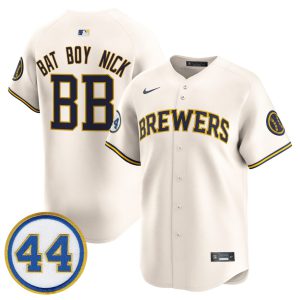 Bat Boy Nick Milwaukee Brewers BB Jersey - All Stitched