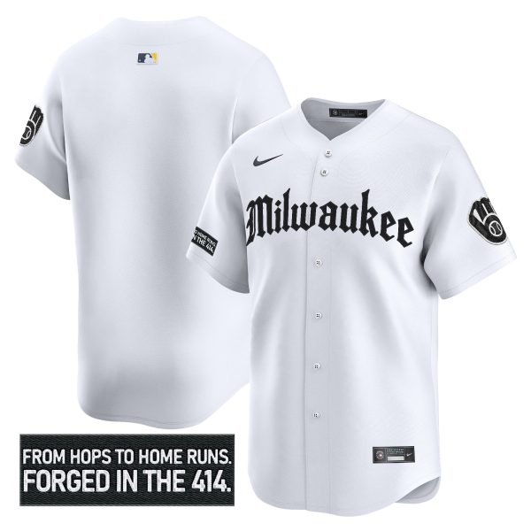 Men's Milwaukee Brewers 'Gothic 414 Shadows Edition' Vapor Premier Limited Jersey - All Stitched - Image 18