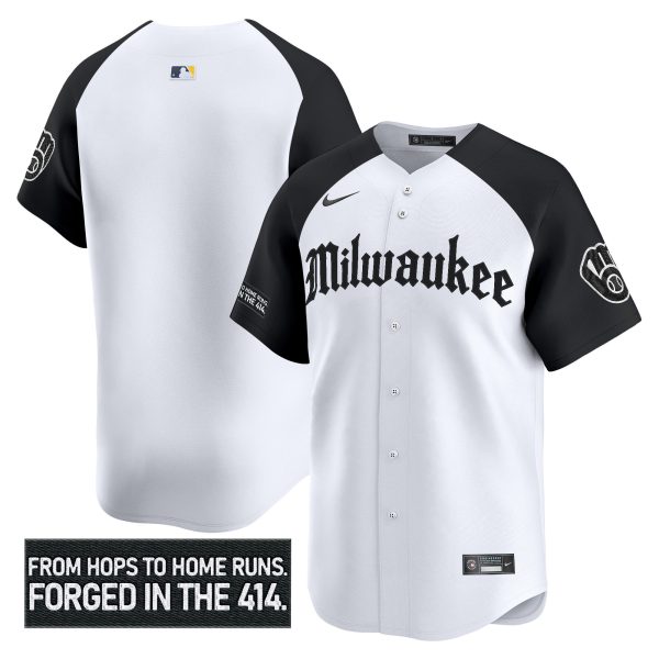 Men's Milwaukee Brewers 'Gothic 414 Shadows Edition' Vapor Premier Limited Jersey - All Stitched - Image 27
