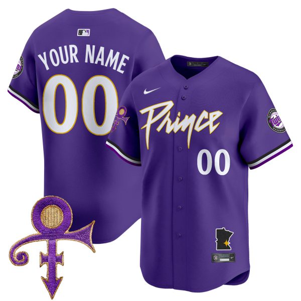 Minnesota Twins Prince Patch Vapor Premier Limited Custom Jersey V2 - All Stitched - Image 2