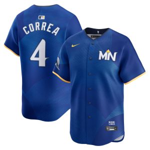 Carlos Correa Minnesota Twins City Connect Blue Jersey - All Stitched