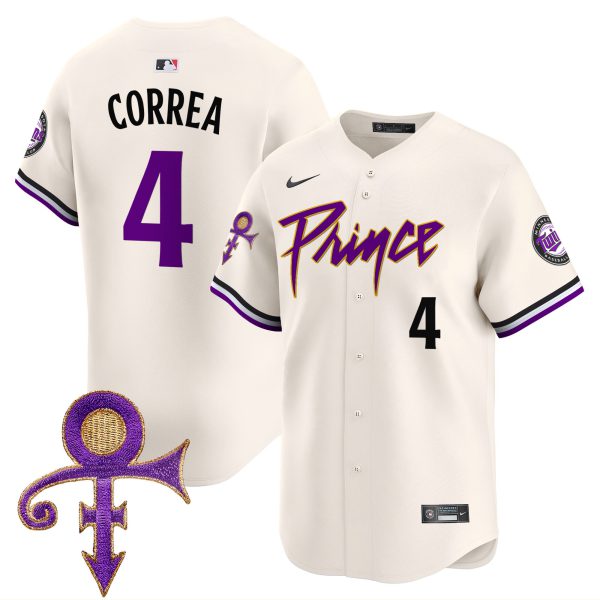 Men's Minnesota Twins Prince Patch Vapor Premier Limited Jersey - All Stitched - Image 3
