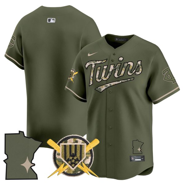 Minnesota Twins Armed Forces Day Vapor Premier Limited Jersey - All Stitched - Image 8