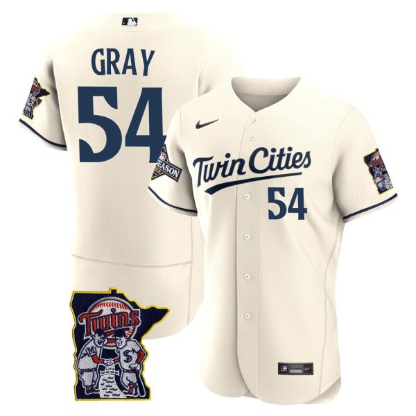Men's Minnesota Twins Flex Base Postseason Patch Jersey - All Stitched - Image 5