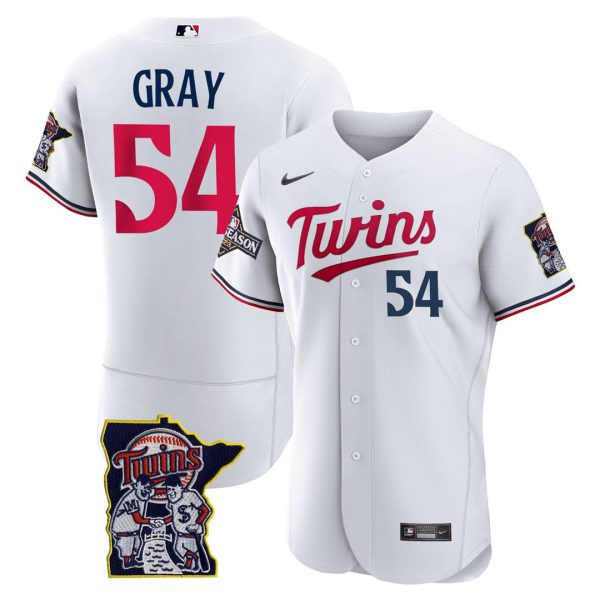 Men's Minnesota Twins Flex Base Postseason Patch Jersey - All Stitched - Image 17