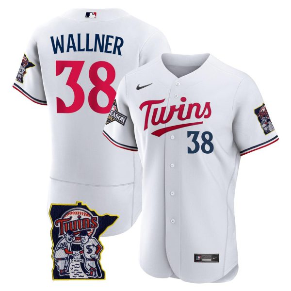 Men's Minnesota Twins Flex Base Postseason Patch Jersey - All Stitched - Image 18