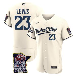 Men's Minnesota Twins Flex Base Postseason Patch Jersey - All Stitched