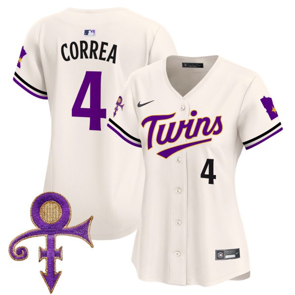 Women's Minnesota Twins Prince Patch Vapor Premier Limited Jersey V3 - All Stitched - Image 3
