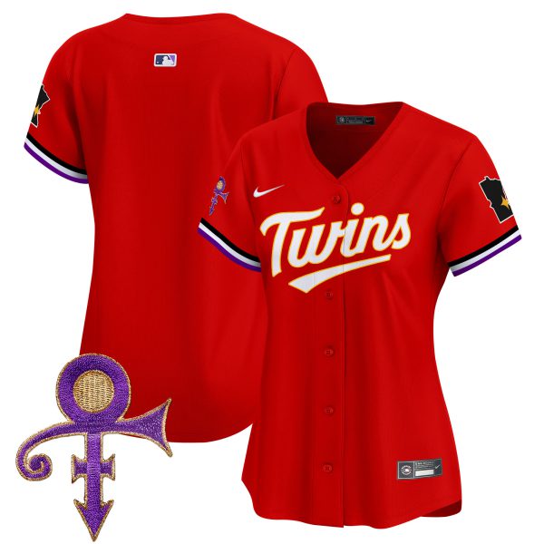 Women's Minnesota Twins Prince Patch Vapor Premier Limited Jersey V3 - All Stitched - Image 24