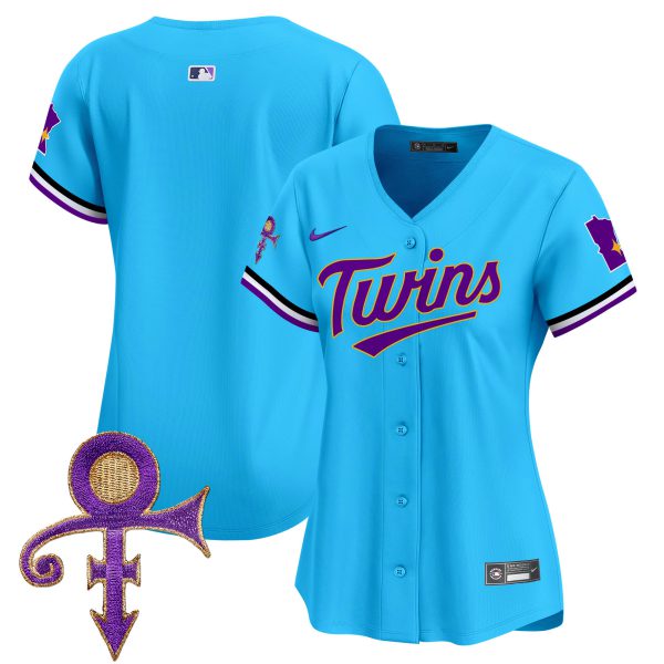 Women's Minnesota Twins Prince Patch Vapor Premier Limited Jersey V3 - All Stitched - Image 40