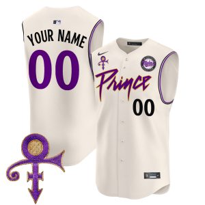 Minnesota Twins Prince Patch Vapor Premier Sleeveless Custom Jersey - All Stitched