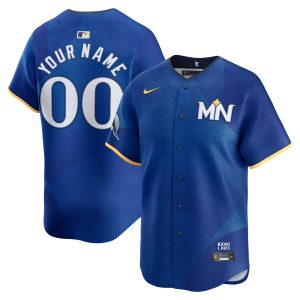 Minnesota Twins City Connect Custom Blue Jersey - All Stitched