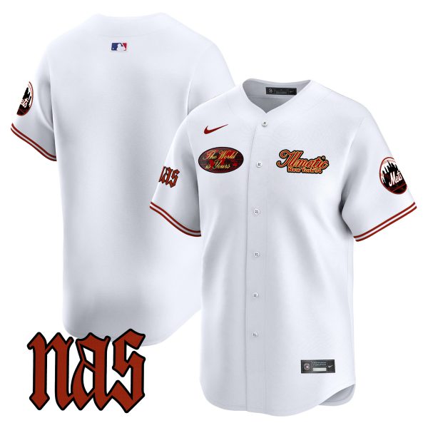 Men's Mets Nas Illmatic Vapor Premier Limited Jersey V2 - All Stitched - Image 12