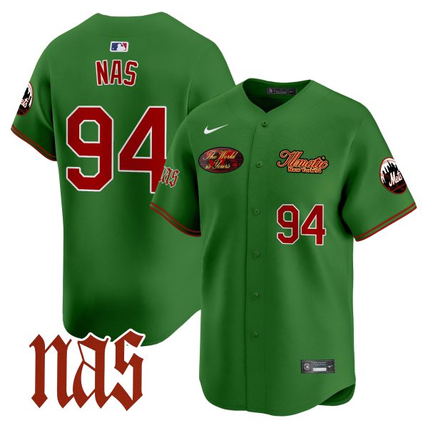Men's Mets Nas Illmatic Vapor Premier Limited Jersey V2 - All Stitched - Image 14