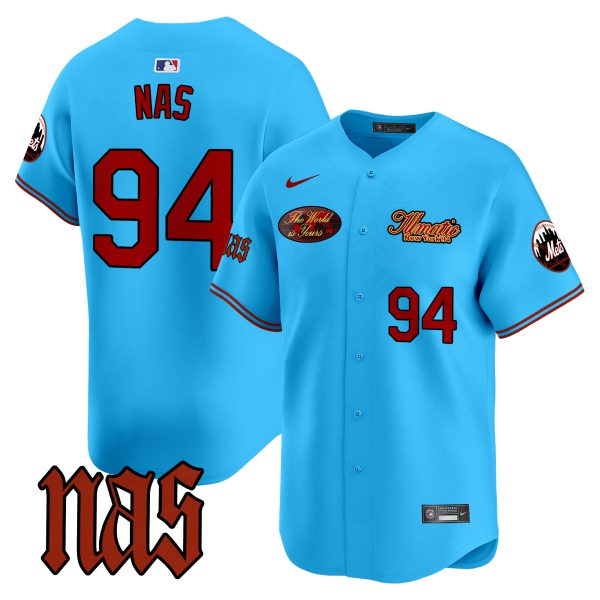 Men's Mets Nas Illmatic Vapor Premier Limited Jersey V2 - All Stitched - Image 17