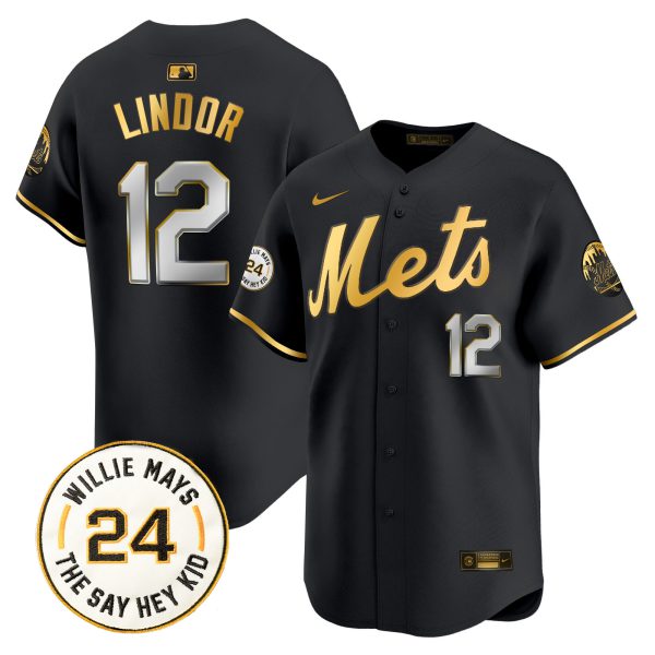 Men's Mets Willie Mays Patch Vapor Premier Limited Jersey - All Stitched - Image 10