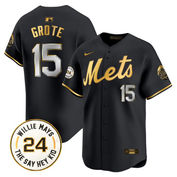 Men's Mets Willie Mays Patch Vapor Premier Limited Jersey - All Stitched - Image 12