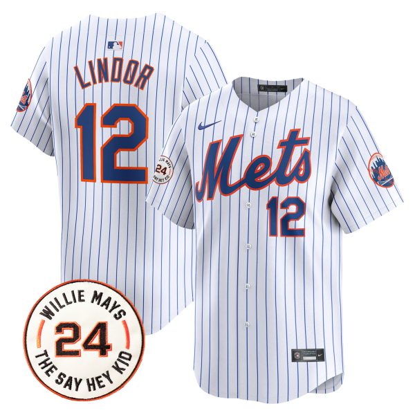 Men's Mets Willie Mays Patch Vapor Premier Limited Jersey - All Stitched - Image 18