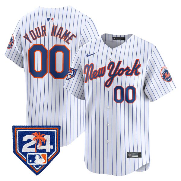 New York Mets 2024 Spring Training Vapor Premier Limited Custom Jersey - All Stitched - Image 3