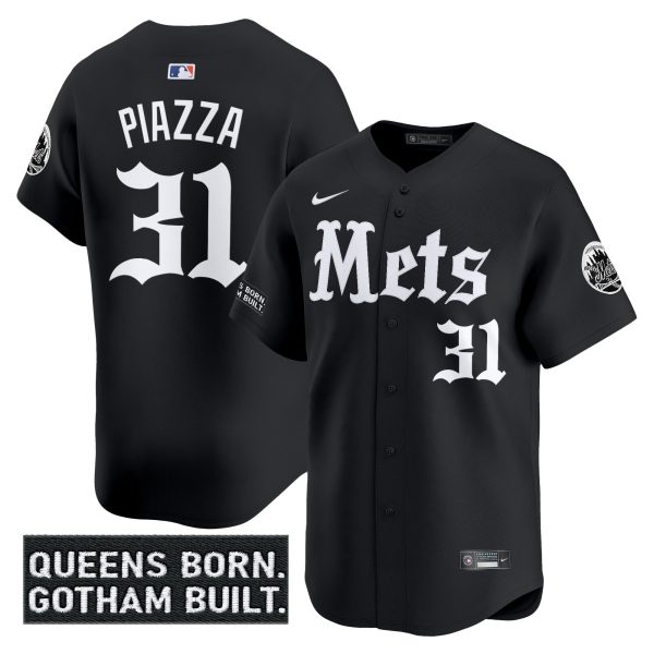 Men's New York Mets 'Gotham Gothic Edition' Vapor Premier Limited Jersey - All Stitched - Image 5