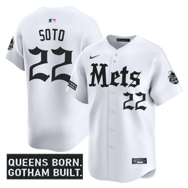 Men's New York Mets 'Gotham Gothic Edition' Vapor Premier Limited Jersey - All Stitched - Image 10