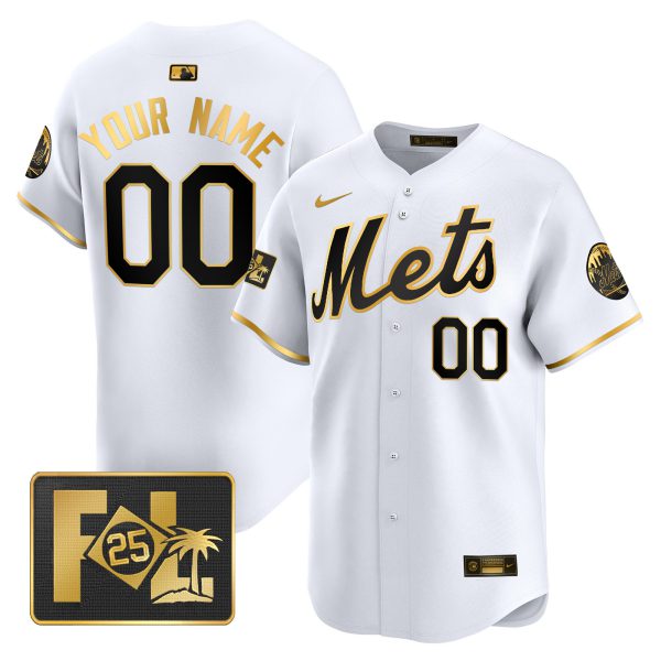 New York Mets 2025 Spring Training Patch Vapor Premier Limited Custom Jersey - All Stitched - Image 3