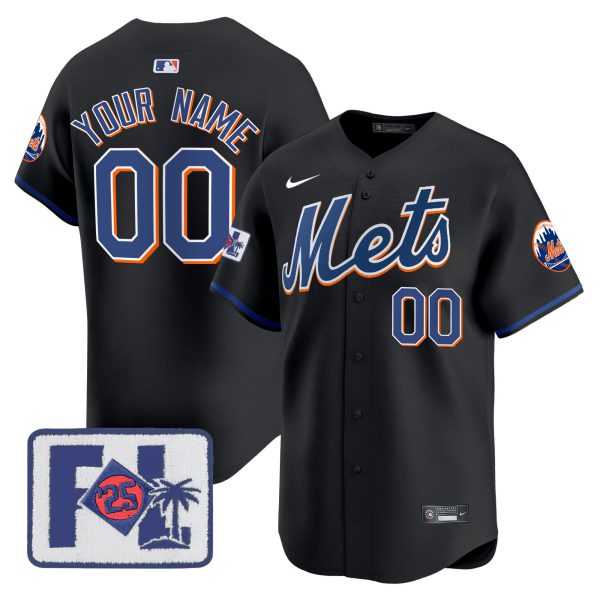 New York Mets 2025 Spring Training Patch Vapor Premier Limited Custom Jersey - All Stitched - Image 5