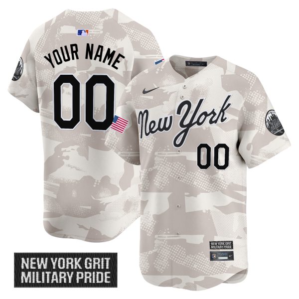 New York Mets 2025 Armed Forces Day Vapor Premier Limited Custom Jersey - All Stitched - Image 2