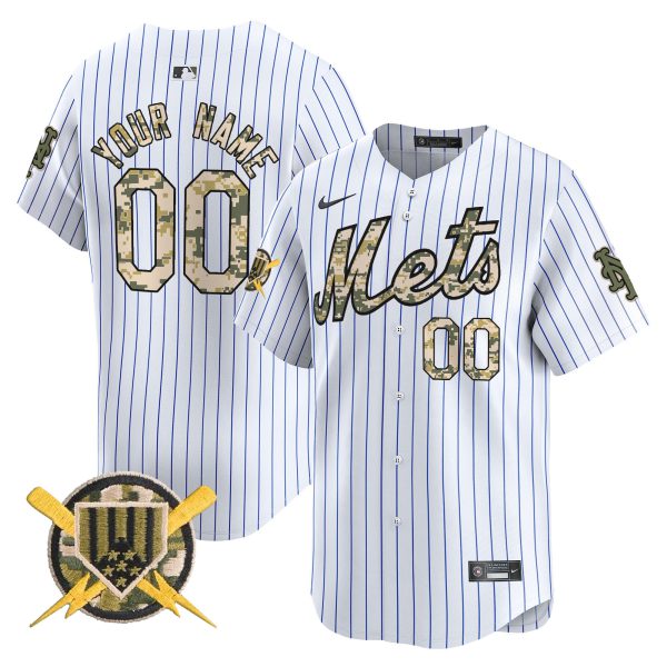 Mets Armed Forces Day Vapor Premier Limited Custom Jersey - All Stitched - Image 3