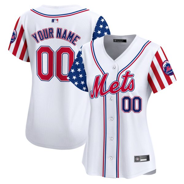 New York Mets 2025 Independence Day Vapor Premier Limited Custom Jersey - All Stitched - Image 4