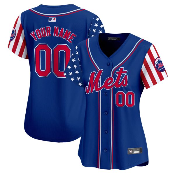 New York Mets 2025 Independence Day Vapor Premier Limited Custom Jersey - All Stitched - Image 6