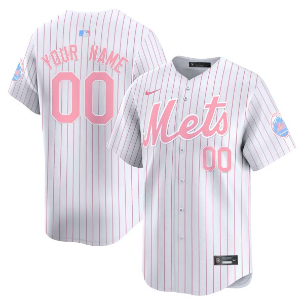 Unisex Mets Bubblegum Pink Vapor Premier Limited Custom Jersey - All Stitched - Image 4