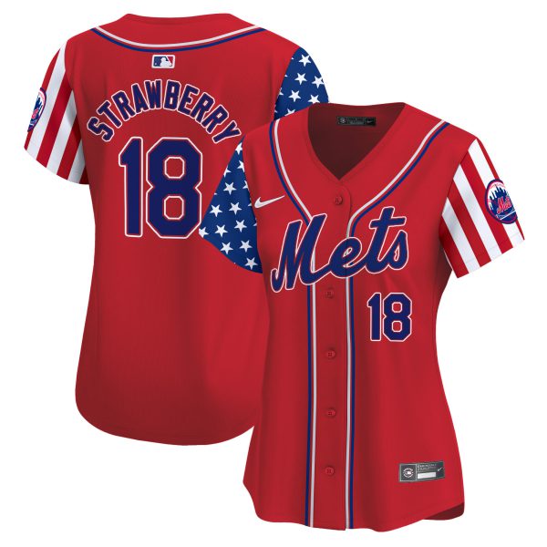 Women's Mets 2024 Independence Day Vapor Premier Limited Jersey - All Stitched - Image 9