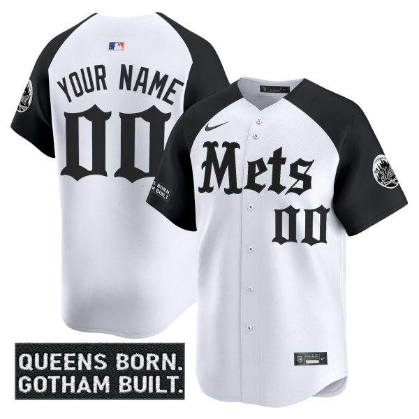 New York Mets 'Gotham Gothic Edition' Vapor Premier Limited Custom Jersey - All Stitched - Image 3