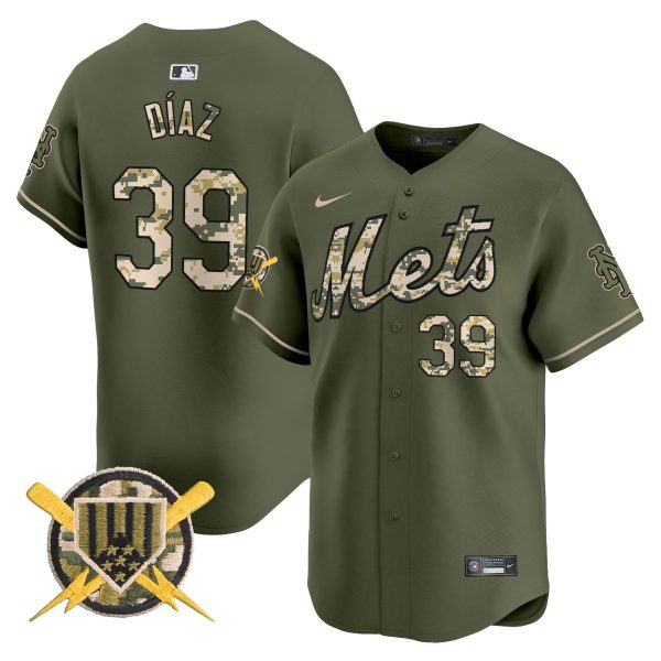 Men's Mets Armed Forces Day Vapor Premier Limited Jersey - All Stitched - Image 7