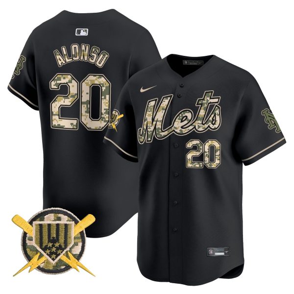 Men's Mets Armed Forces Day Vapor Premier Limited Jersey - All Stitched - Image 12