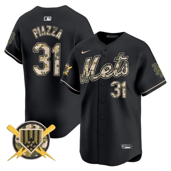 Men's Mets Armed Forces Day Vapor Premier Limited Jersey - All Stitched - Image 14