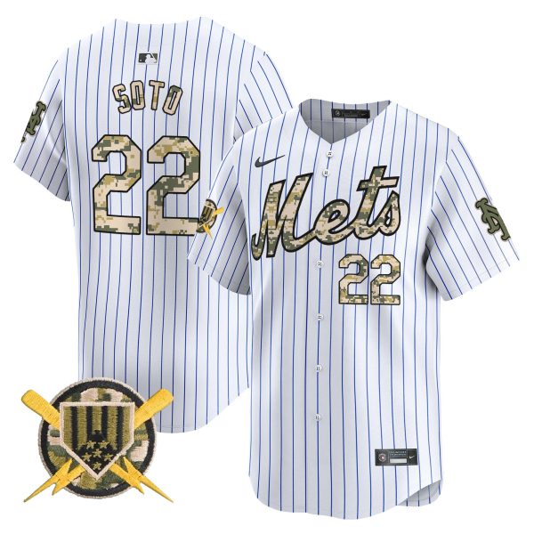 Men's Mets Armed Forces Day Vapor Premier Limited Jersey - All Stitched - Image 19