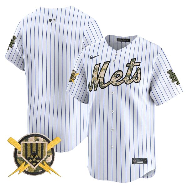 Men's Mets Armed Forces Day Vapor Premier Limited Jersey - All Stitched - Image 27