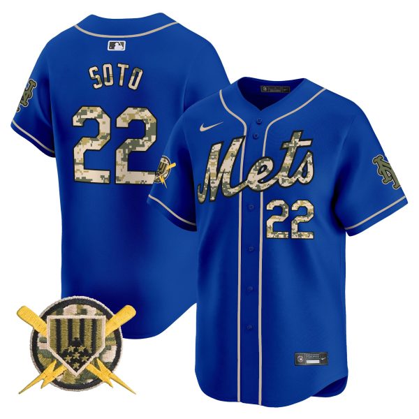 Men's Mets Armed Forces Day Vapor Premier Limited Jersey - All Stitched - Image 28