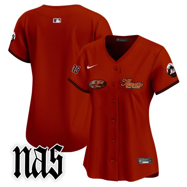 Women's Mets Nas Illmatic Vapor Premier Limited Jersey V2 - All Stitched - Image 6